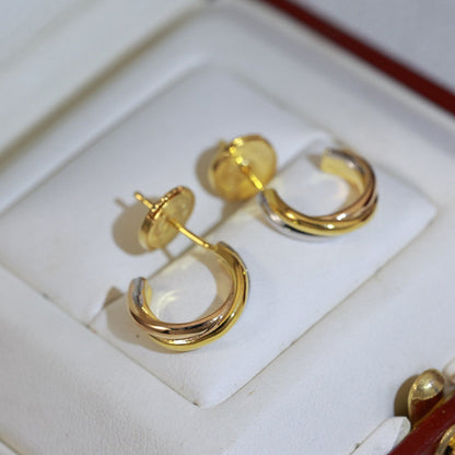 [Luna Brilliance]TRINITY ON DIAMOND MINI EARRINGS