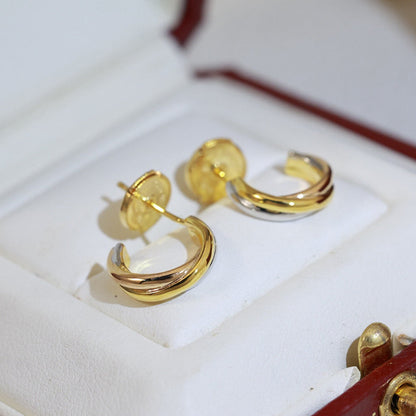 [Luna Brilliance]TRINITY ON DIAMOND MINI EARRINGS