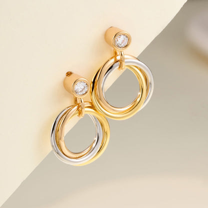 [Luna Brilliance]TRINITY ON DIAMOND  EARRINGS