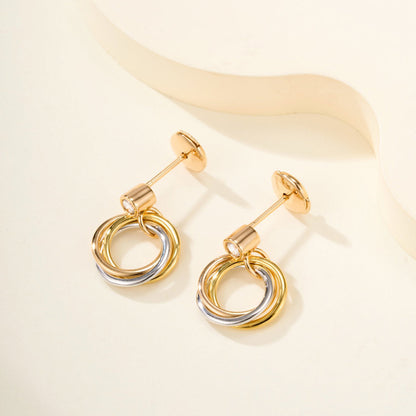 [Luna Brilliance]TRINITY ON DIAMOND  EARRINGS