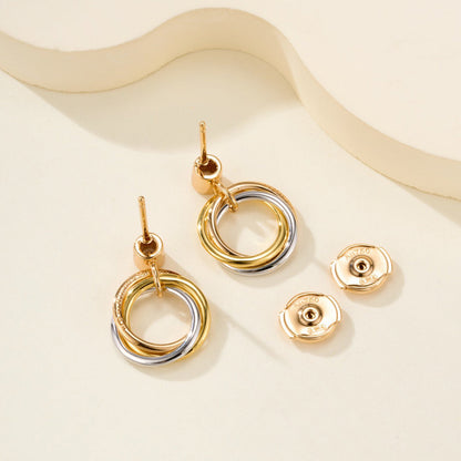 [Luna Brilliance]TRINITY ON DIAMOND  EARRINGS