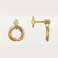 [Luna Brilliance]TRINITY ON DIAMOND  EARRINGS
