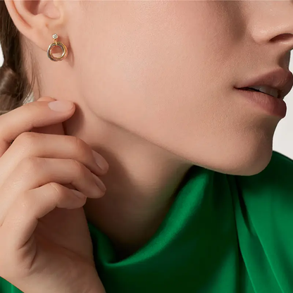 [Luna Brilliance]TRINITY ON DIAMOND  EARRINGS