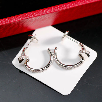 [Luna Brilliance]JUSTE FULL DIAMOND SMALL EARRINGS