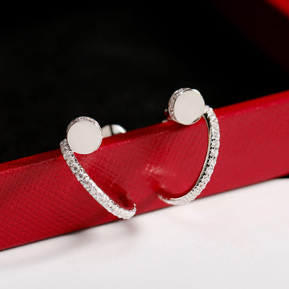 [Luna Brilliance]JUSTE FULL DIAMOND SMALL EARRINGS