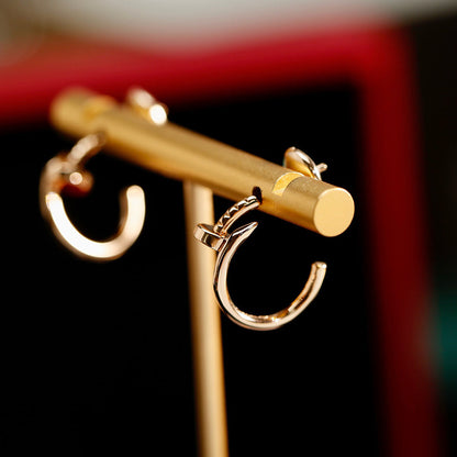 [Luna Brilliance]JUSTE NO DIAMOND SMALL EARRINGS