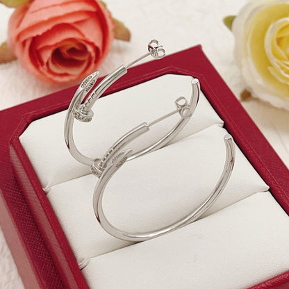 [Luna Brilliance]JUSTE HALF DIAMOND LARGE EARRINGS