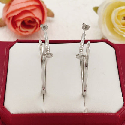 [Luna Brilliance]JUSTE HALF DIAMOND LARGE EARRINGS