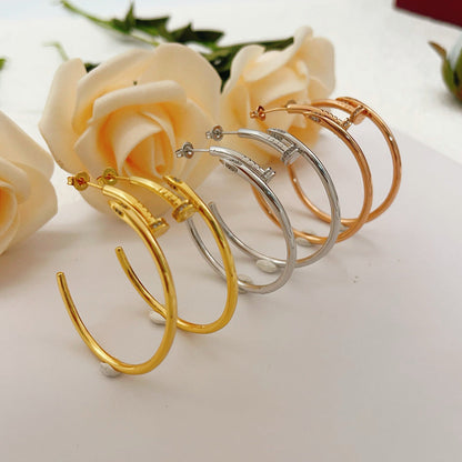 [Luna Brilliance]JUSTE HALF DIAMOND LARGE EARRINGS