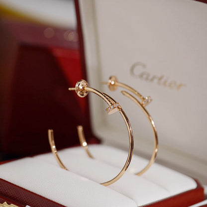 [Luna Brilliance]JUSTE HALF DIAMOND LARGE EARRINGS
