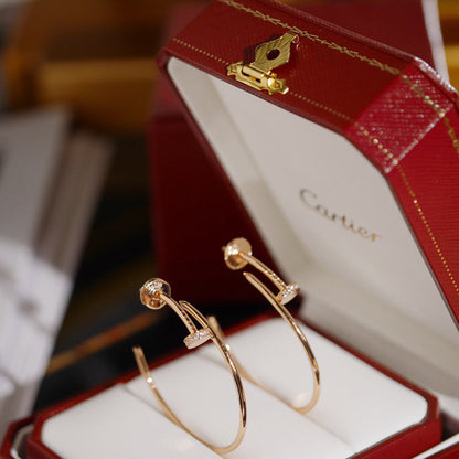 [Luna Brilliance]JUSTE HALF DIAMOND LARGE EARRINGS
