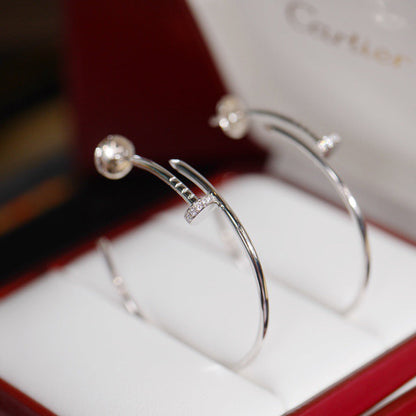 [Luna Brilliance]JUSTE HALF DIAMOND LARGE EARRINGS
