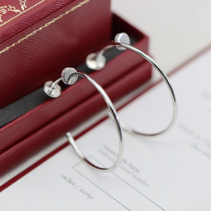 [Luna Brilliance]JUSTE HALF DIAMOND LARGE EARRINGS