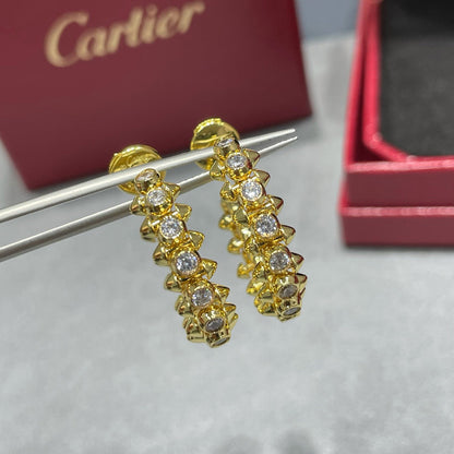 [Luna Brilliance]CLASH FULL DIAMOND MEDIUM EARRINGS