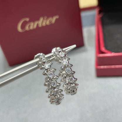 [Luna Brilliance]CLASH FULL DIAMOND MEDIUM EARRINGS