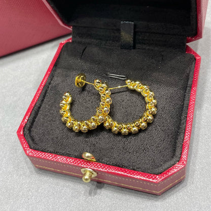 [Luna Brilliance]CLASH FULL DIAMOND MEDIUM EARRINGS