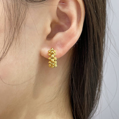 [Luna Brilliance]CLASH MINI HOOP EARRINGS
