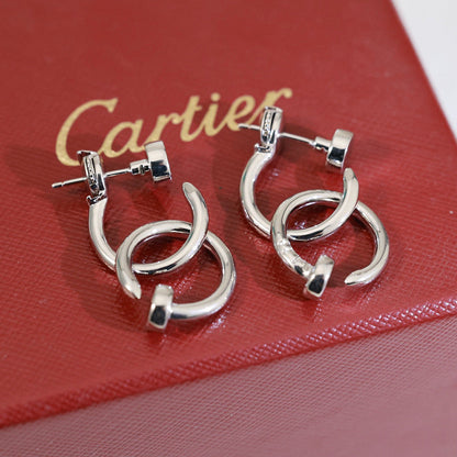 [Luna Brilliance]JUSTE NO DIAMOND DOUBLE EARRINGS