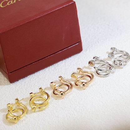 [Luna Brilliance]JUSTE NO DIAMOND DOUBLE EARRINGS