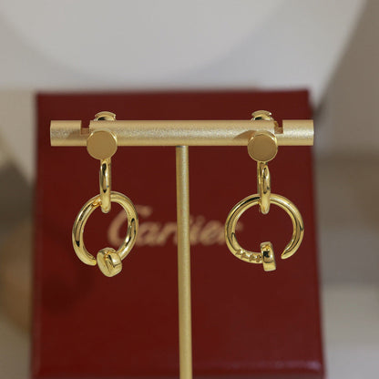 [Luna Brilliance]JUSTE NO DIAMOND DOUBLE EARRINGS