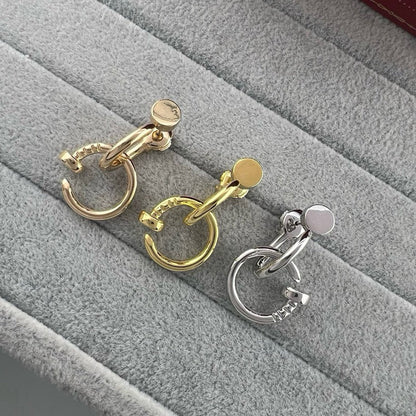 [Luna Brilliance]JUSTE NO DIAMOND DOUBLE EARRINGS