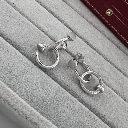 [Luna Brilliance]JUSTE NO DIAMOND DOUBLE EARRINGS