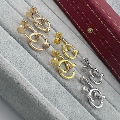 [Luna Brilliance]JUSTE NO DIAMOND DOUBLE EARRINGS