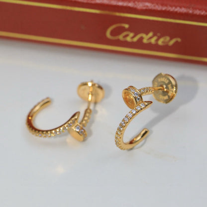 [Luna Brilliance]JUSTE FULL DIAMOND DOUBLE EARRINGS