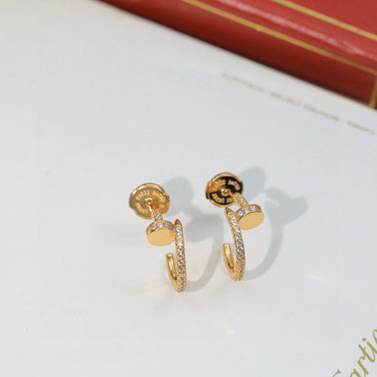 [Luna Brilliance]JUSTE FULL DIAMOND DOUBLE EARRINGS