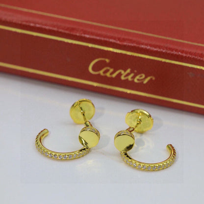 [Luna Brilliance]JUSTE FULL DIAMOND DOUBLE EARRINGS