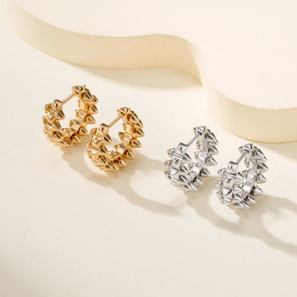 [Luna Brilliance]CLASH MINI HOOP EARRINGS