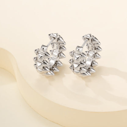 [Luna Brilliance]CLASH MINI HOOP EARRINGS
