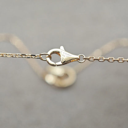 [Luna Brilliance]LOVE DOUBLE RING HALF DIAMOND NECKLACE