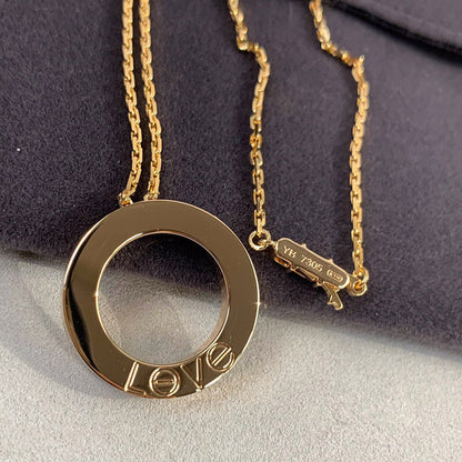 [Luna Brilliance]LOVE NECKLACE 16MM 3 DIAMONDS