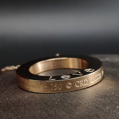 [Luna Brilliance]LOVE NECKLACE 16MM 3 DIAMONDS
