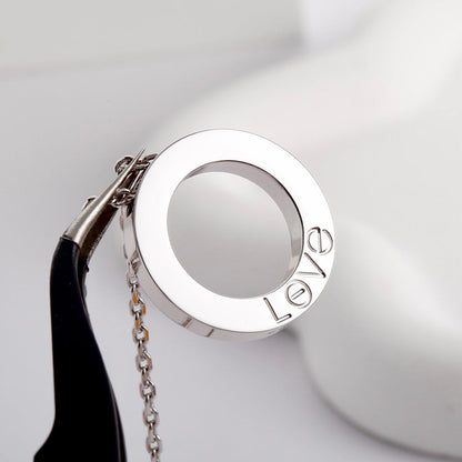[Luna Brilliance]LOVE NECKLACE 16MM  FULL DIAMOND
