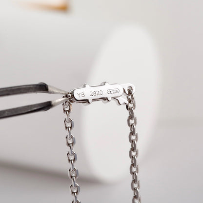 [Luna Brilliance]LOVE NECKLACE 16MM  FULL DIAMOND