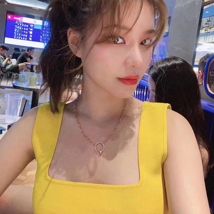 [Luna Brilliance]JUSTE NECKLACE FULL DIAMONDS