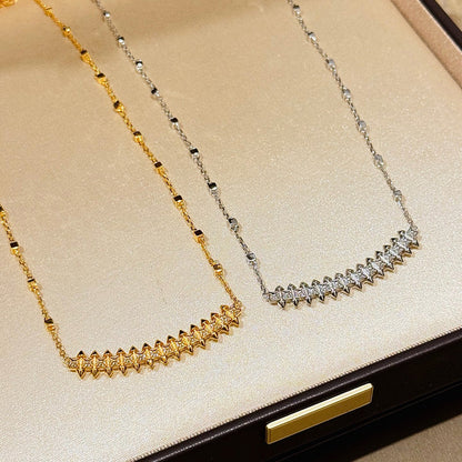 [Luna Brilliance]CLASH  SMALL FULL DIAMOND NECKLACE