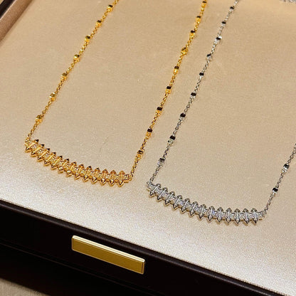 [Luna Brilliance]CLASH  SMALL FULL DIAMOND NECKLACE
