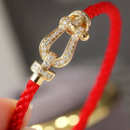 [Luna Brilliance]FORCE LARGE HORSESHOE FULL DIAMOND BRACELET ROSE GOLD