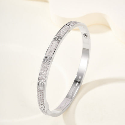 [Luna Brilliance]LOVE BRACELET 4.8MM DIAMOND-PAVED