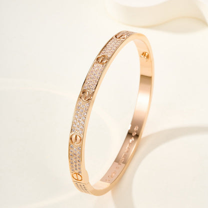 [Luna Brilliance]LOVE BRACELET 4.8MM DIAMOND-PAVED