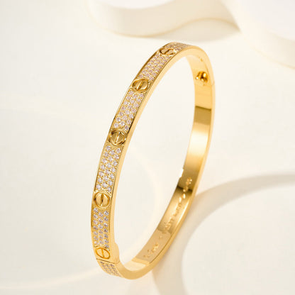 [Luna Brilliance]LOVE BRACELET 4.8MM DIAMOND-PAVED