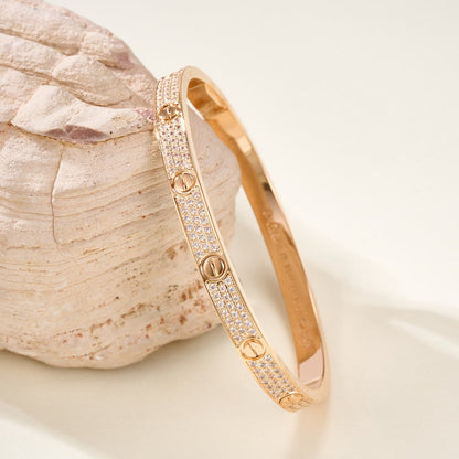 [Luna Brilliance]LOVE BRACELET 4.8MM DIAMOND-PAVED