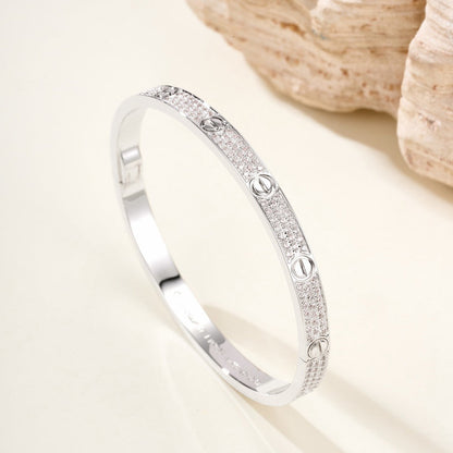[Luna Brilliance]LOVE BRACELET 4.8MM DIAMOND-PAVED