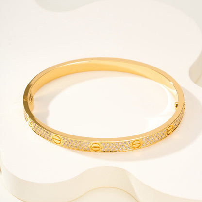 [Luna Brilliance]LOVE BRACELET 4.8MM DIAMOND-PAVED
