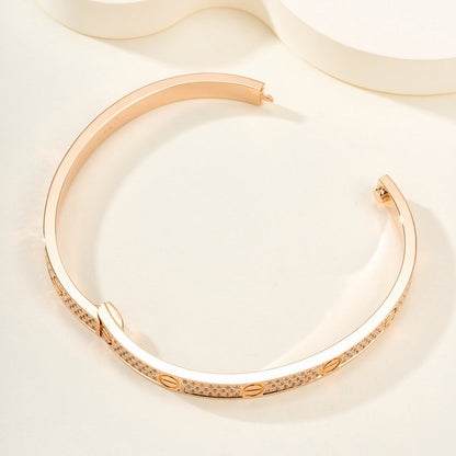 [Luna Brilliance]LOVE BRACELET 4.8MM DIAMOND-PAVED