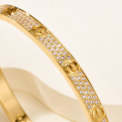 [Luna Brilliance]LOVE BRACELET 4.8MM DIAMOND-PAVED