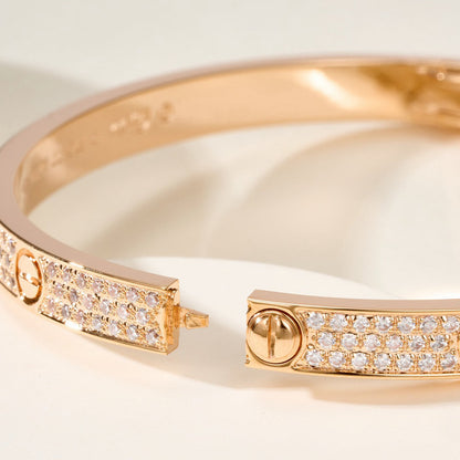 [Luna Brilliance]LOVE BRACELET 4.8MM DIAMOND-PAVED